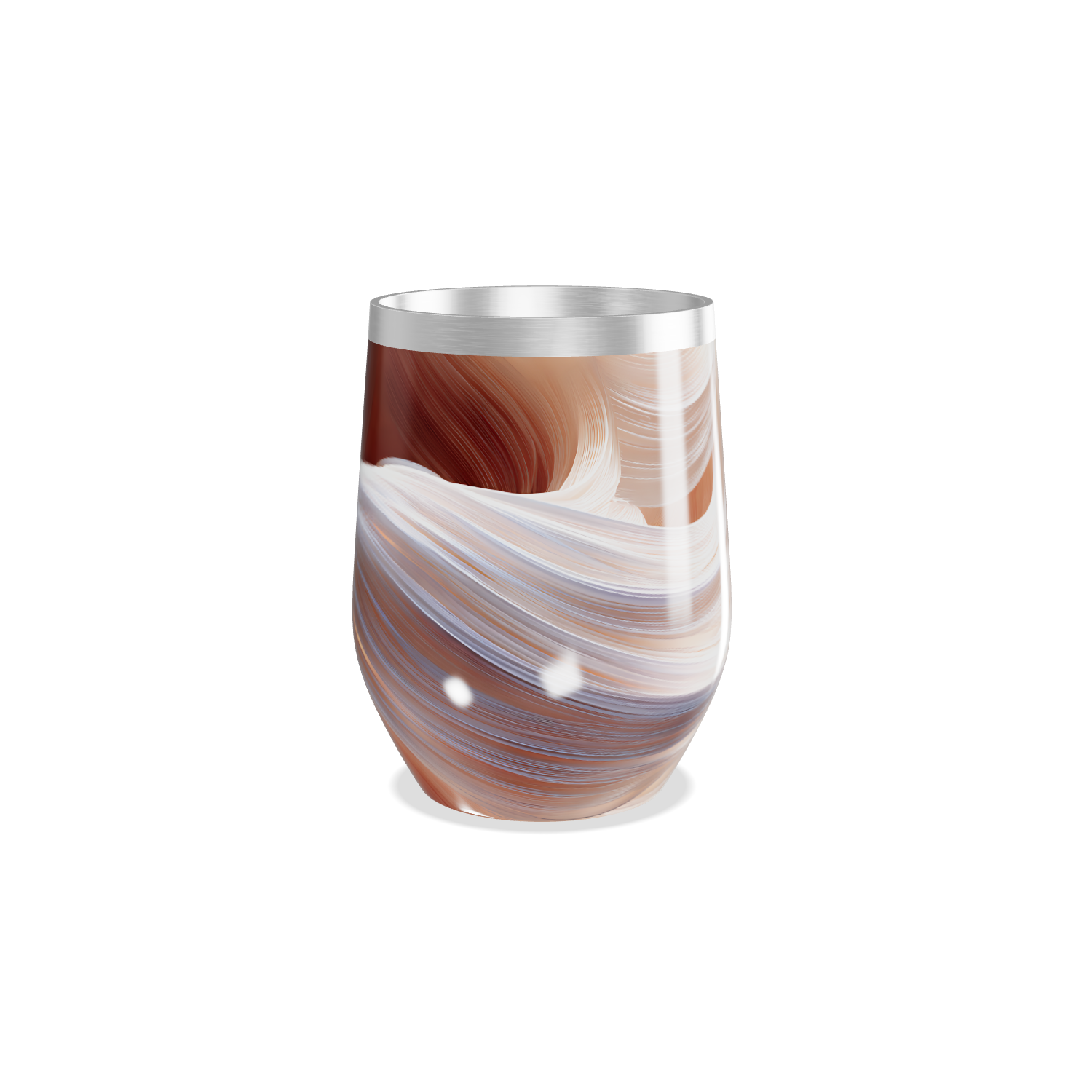 Copo Térmico Slim - Abstrato Marrom Inox