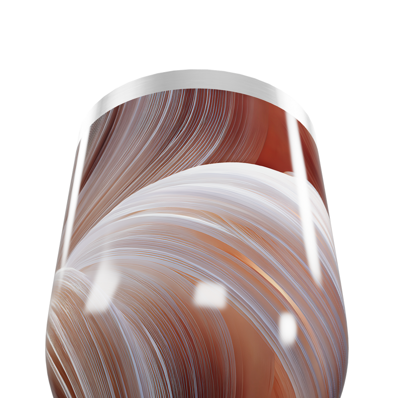 Copo Térmico Slim - Abstrato Marrom Inox