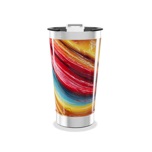 Copo Térmico - Colorido com Estampa Abstrata