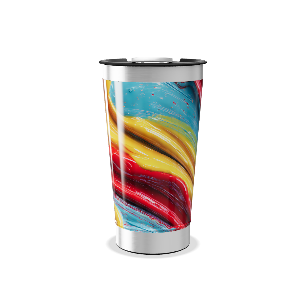 Copo Térmico - Colorido com Estampa Abstrata