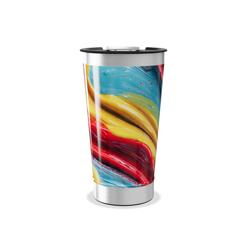 Copo Térmico - Colorido com Estampa Abstrata
