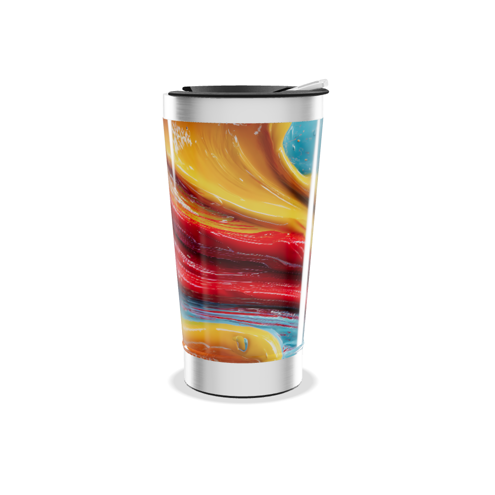 Copo Térmico - Colorido com Estampa Abstrata