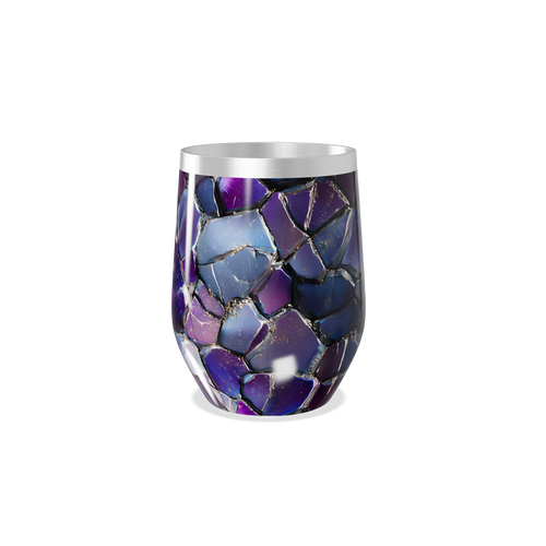 Copo Térmico Slim - Estampa Geométrica Roxa