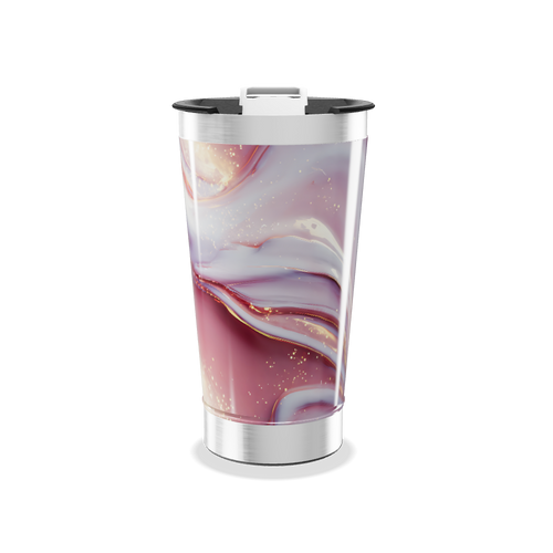 Copo Térmico - Estampa Mármore Rosa