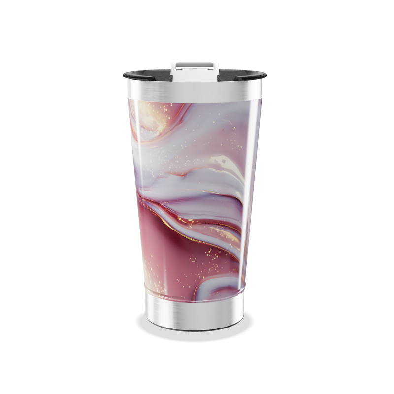 Copo Térmico - Estampa Mármore Rosa