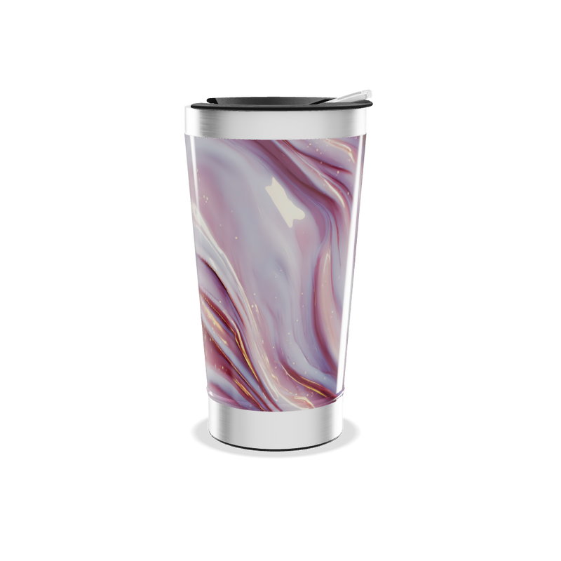 Copo Térmico - Estampa Mármore Rosa