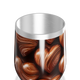 Copo Térmico Slim - Corações Marrom Aço Inox