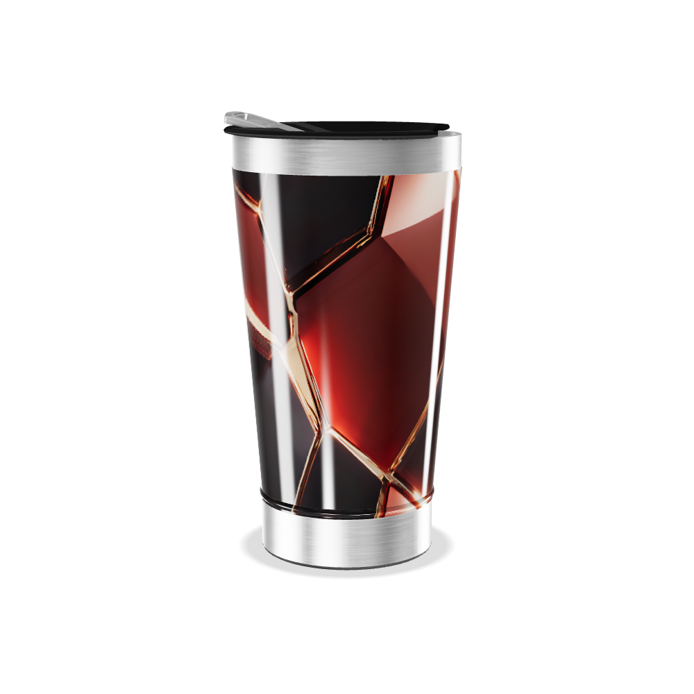 Copo Térmico - Design Geométrico Marrom