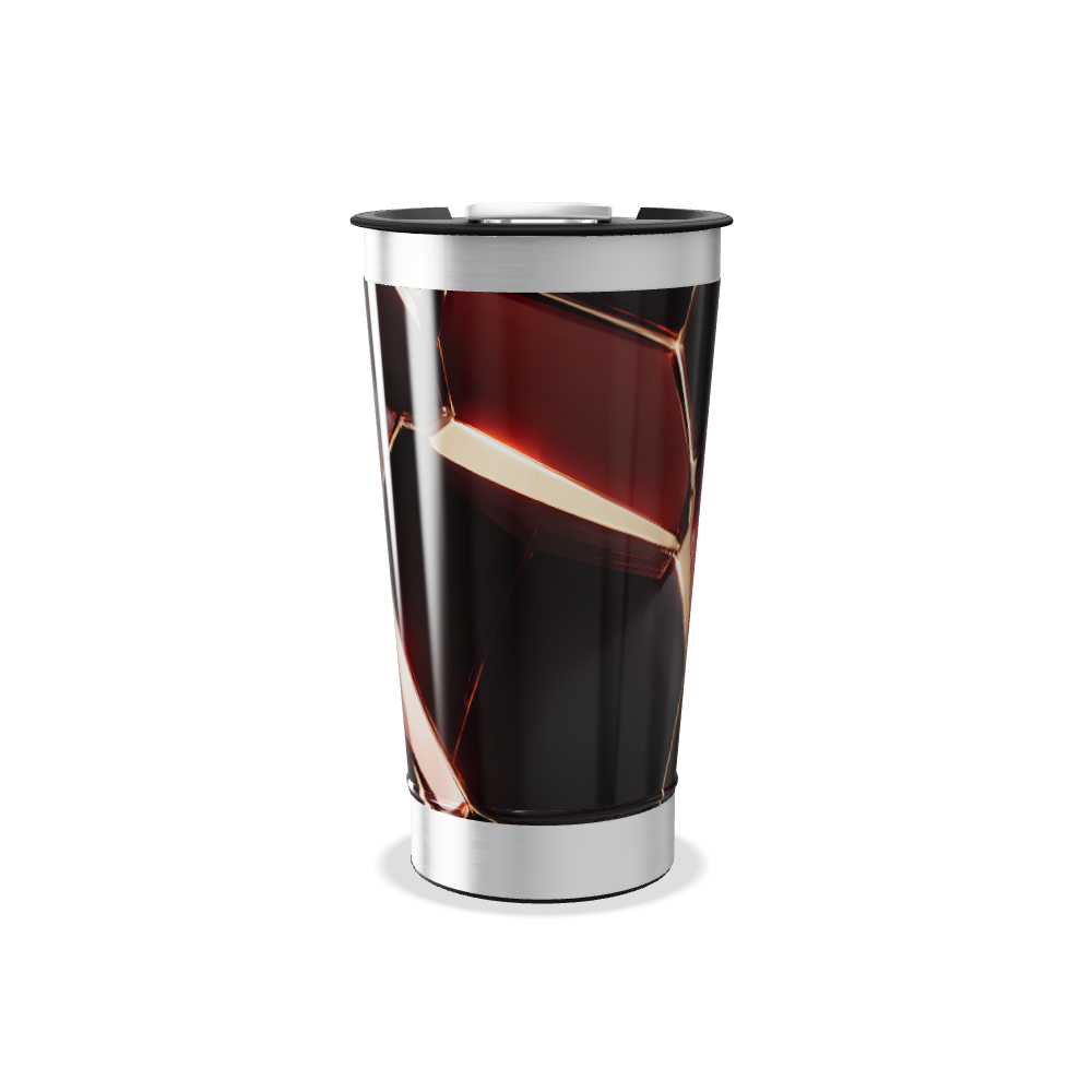 Copo Térmico - Design Geométrico Marrom