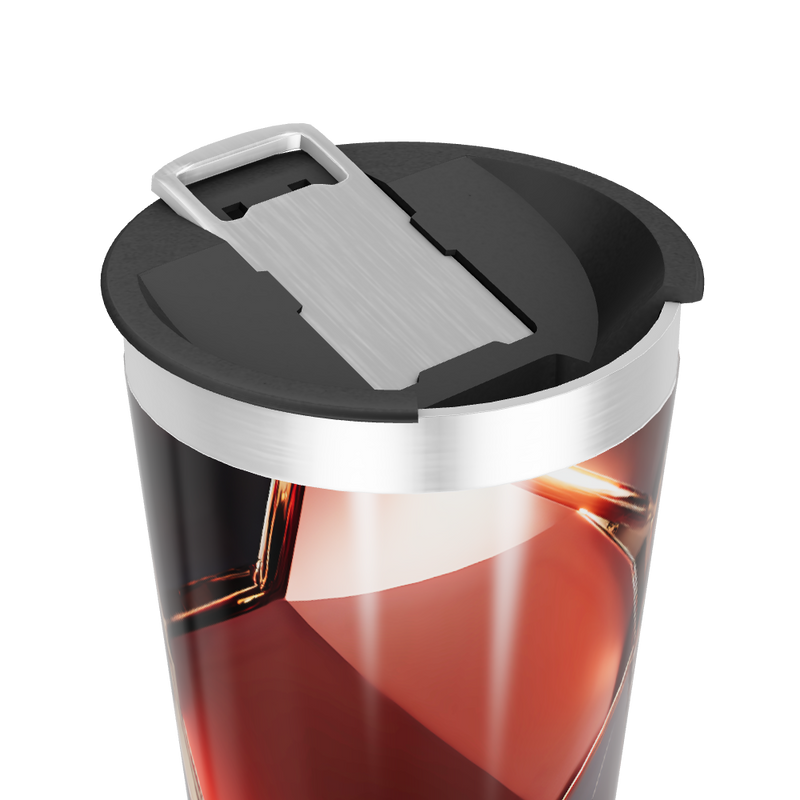 Copo Térmico - Design Geométrico Marrom