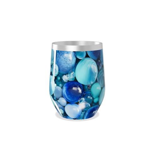 Copo Térmico Slim - Azulado com Estampa de Bolhas