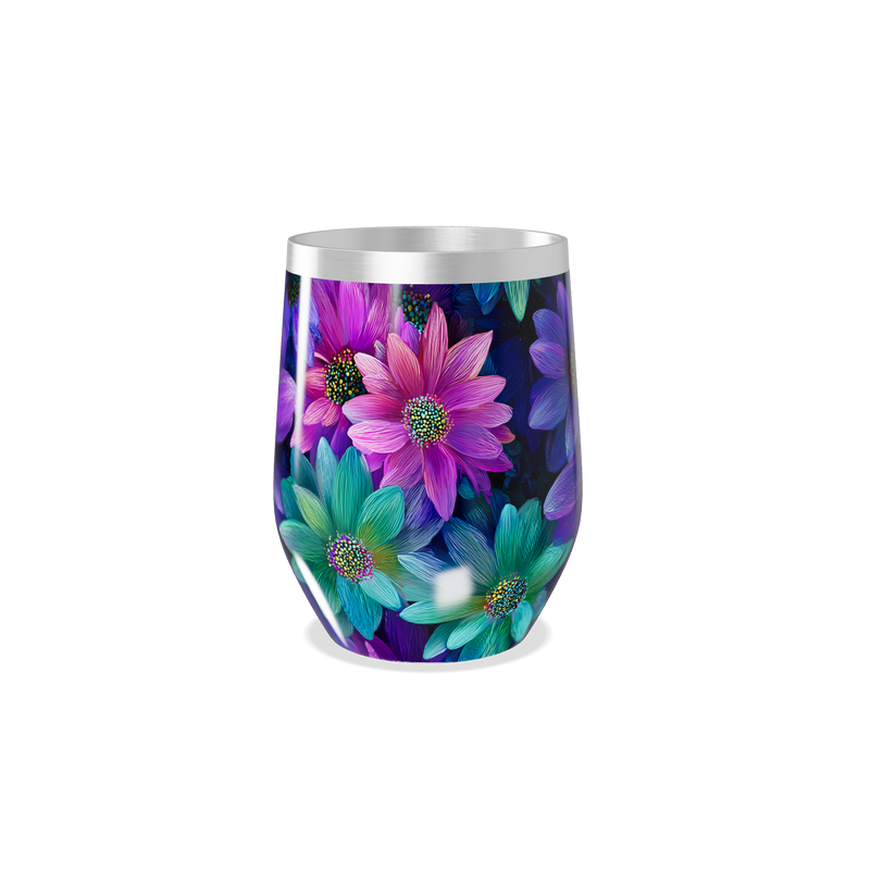 Copo Térmico Slim - Floral Colorido Inox