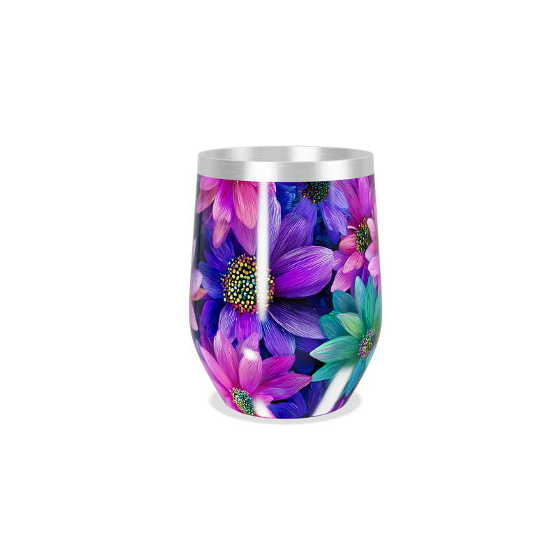 Copo Térmico Slim - Floral Colorido Inox