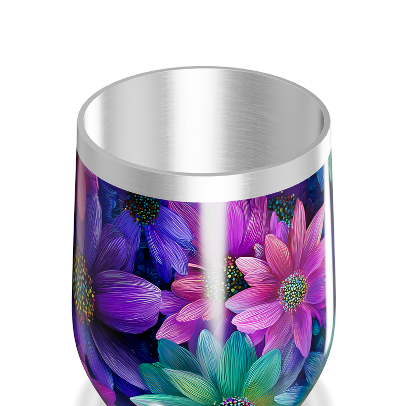 Copo Térmico Slim - Floral Colorido Inox