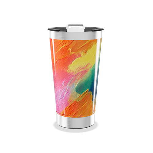 Copo Térmico - Estampa Abstrata Colorida
