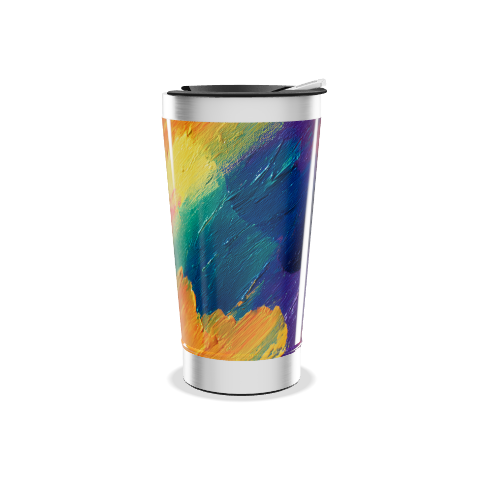 Copo Térmico - Estampa Abstrata Colorida