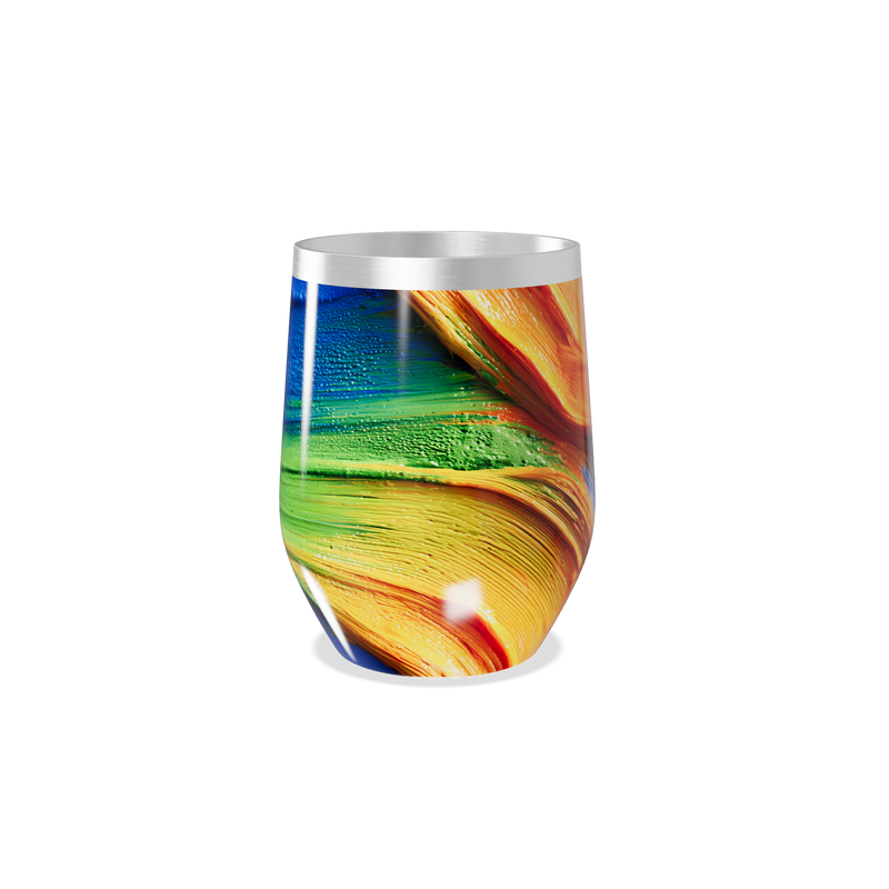 Copo Térmico Slim - Pintura Abstrata Colorida