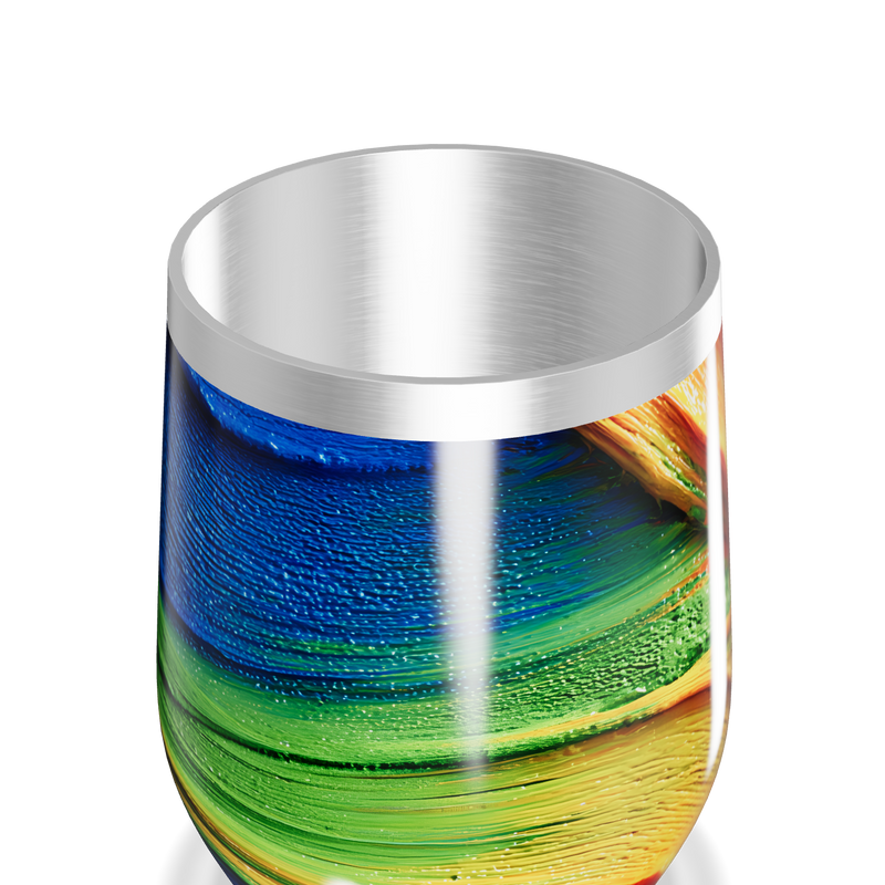 Copo Térmico Slim - Pintura Abstrata Colorida
