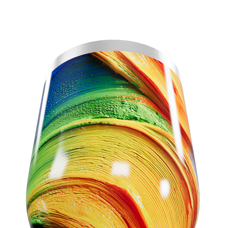 Copo Térmico Slim - Pintura Abstrata Colorida