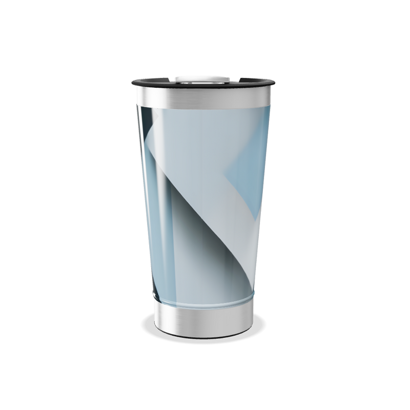 Copo Térmico - Geométrico Azul e Preto