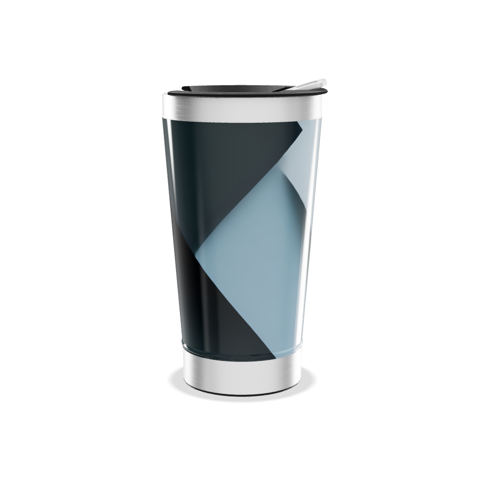 Copo Térmico - Geométrico Azul e Preto