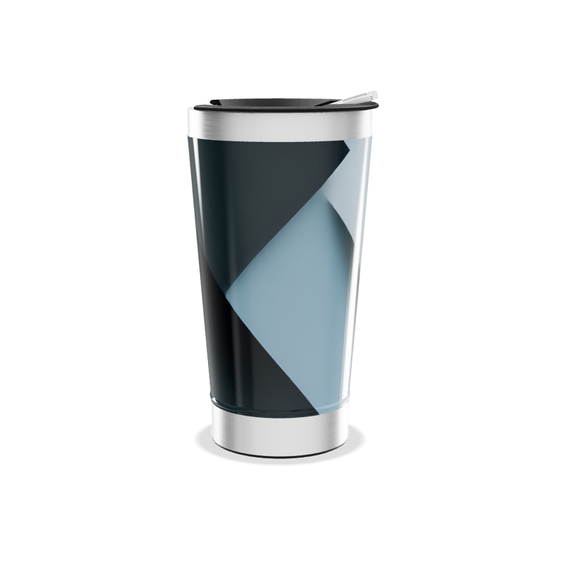 Copo Térmico - Geométrico Azul e Preto