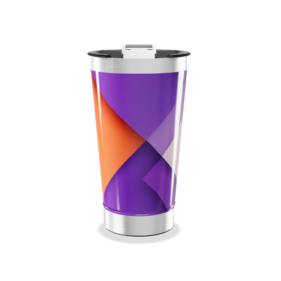 Copo Térmico - Roxo e Laranja Aço Inox