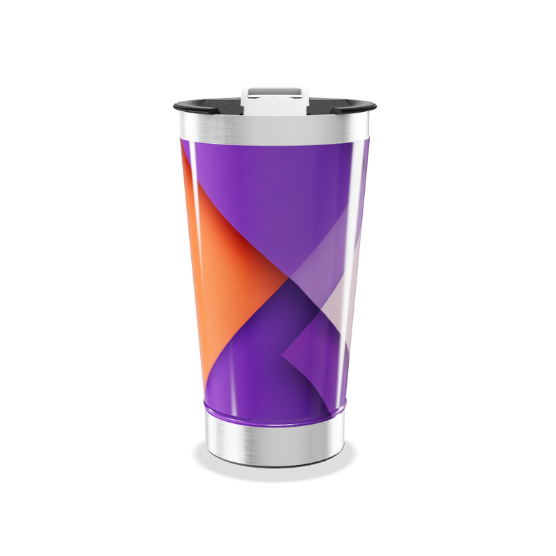 Copo Térmico - Roxo e Laranja Aço Inox