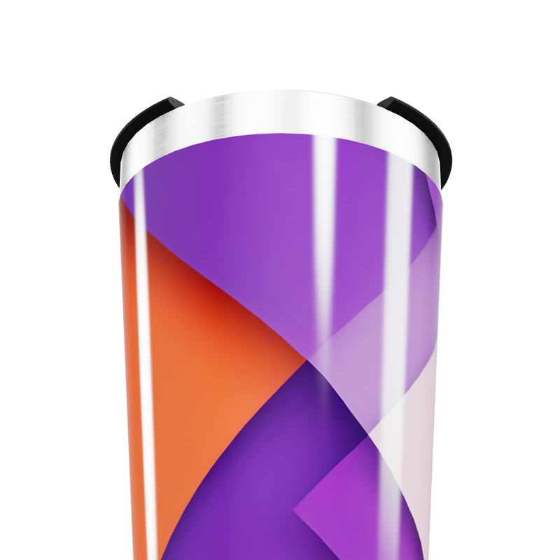 Copo Térmico - Roxo e Laranja Aço Inox