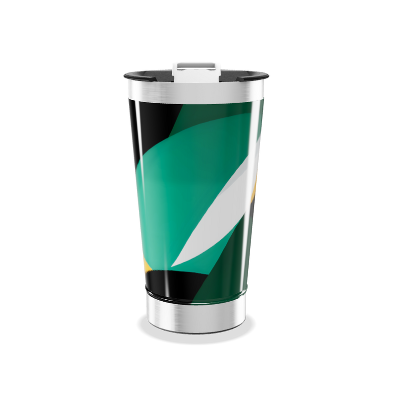 Copo Térmico - Design Verde Abstrato