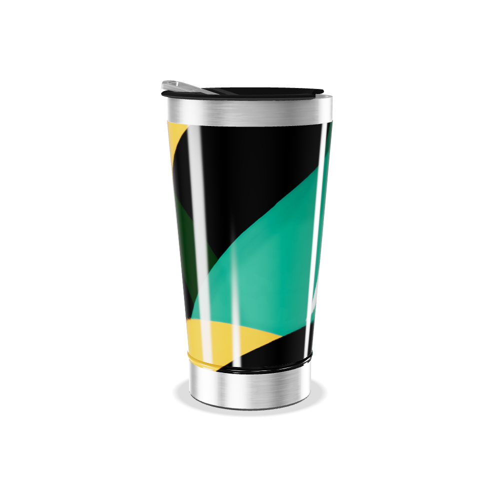 Copo Térmico - Design Verde Abstrato