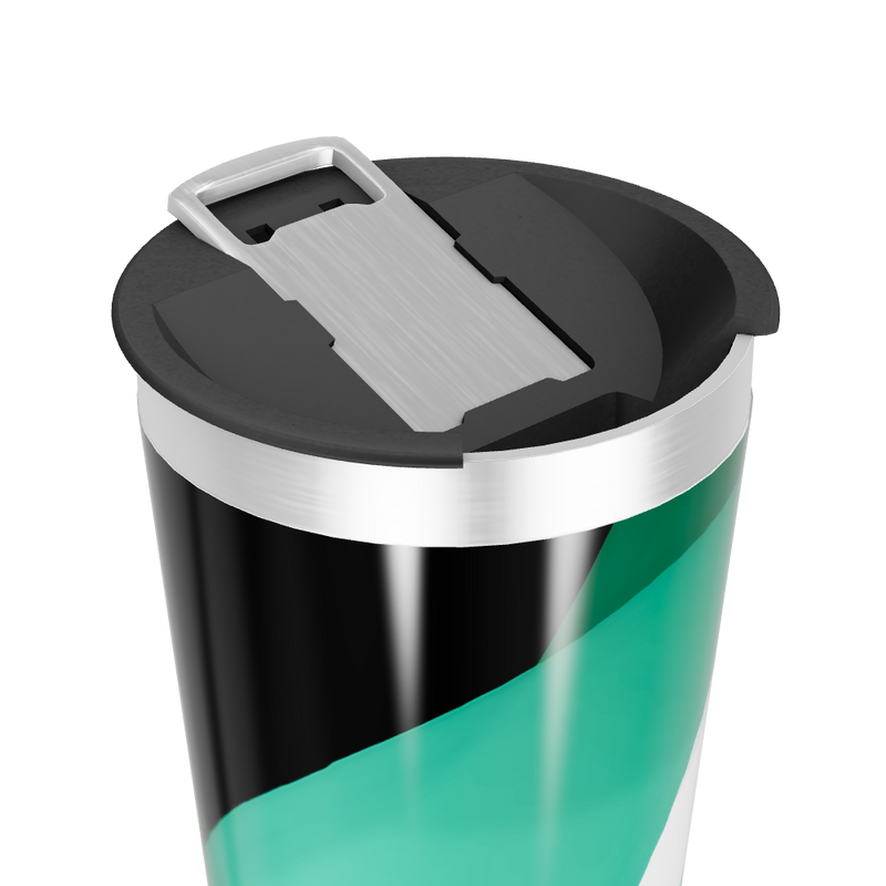 Copo Térmico - Design Verde Abstrato