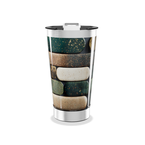 Copo Térmico - Estampa Pedras Coloridas