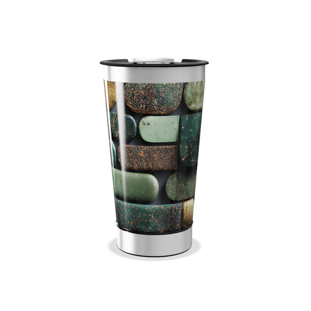 Copo Térmico - Estampa Pedras Coloridas