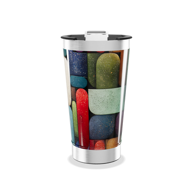 Copo Térmico - Estampa Colorida Geométrica