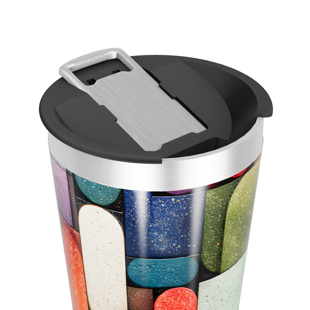 Copo Térmico - Estampa Colorida Geométrica