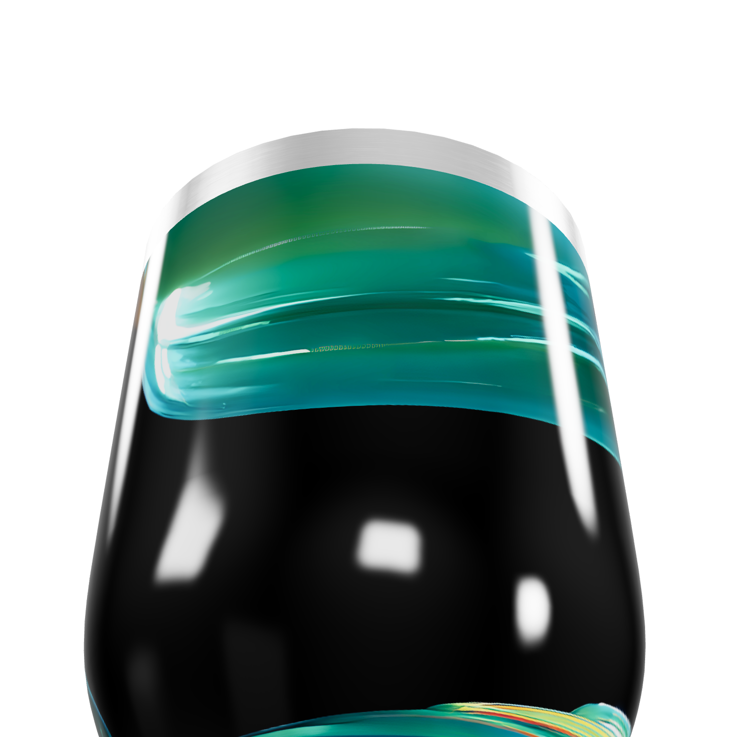 Copo Térmico Slim - Preto com Estampa Verde