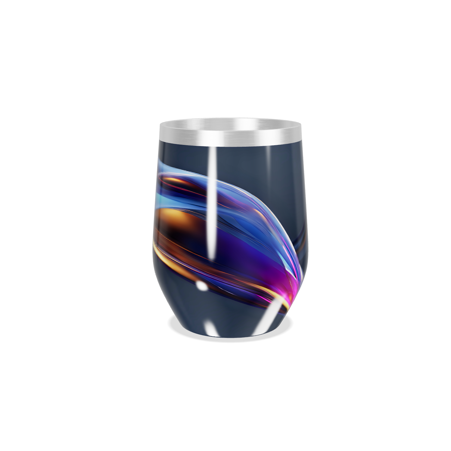 Copo Térmico Slim - Preto com Design Colorido