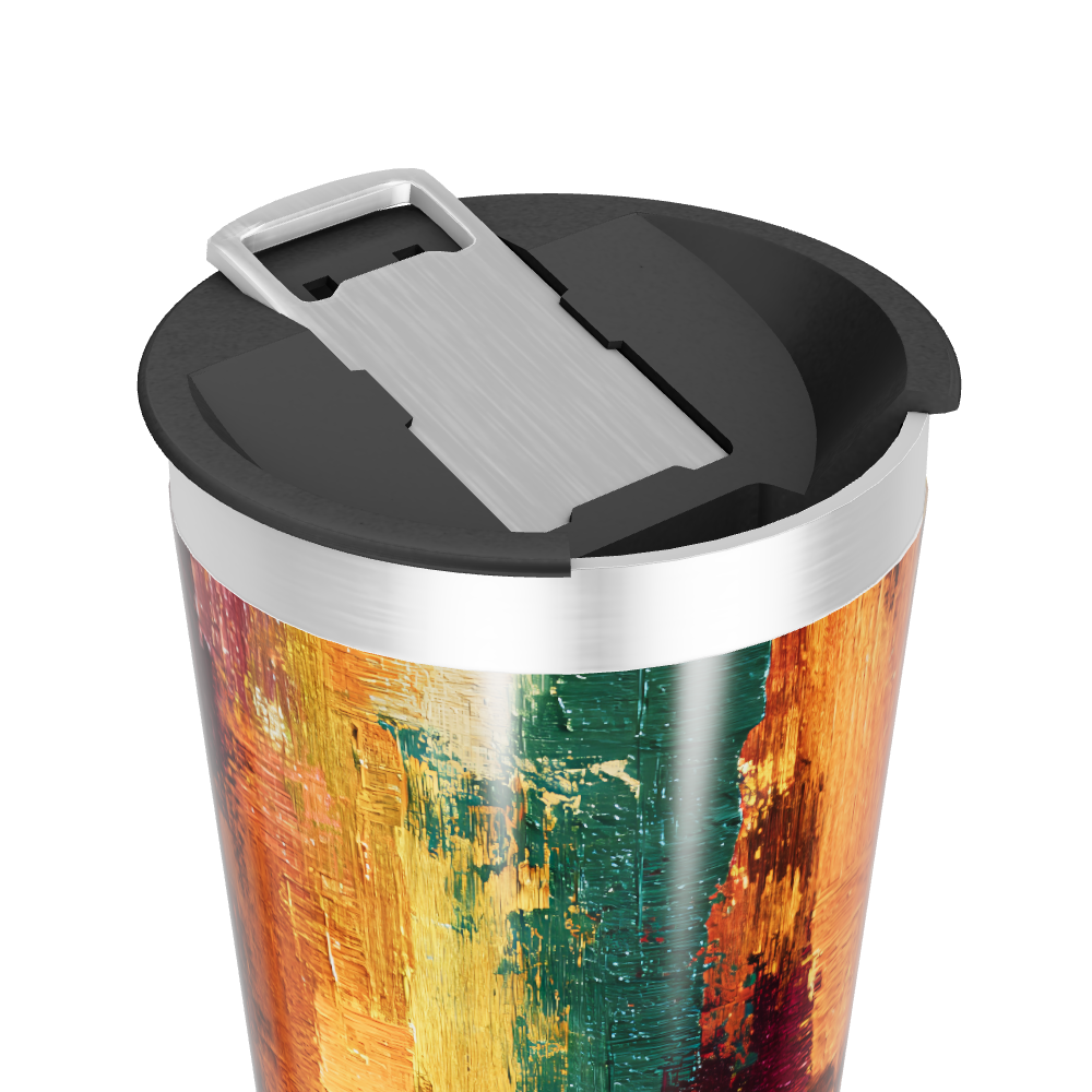 Copo Térmico - Estampa Abstrata Colorida
