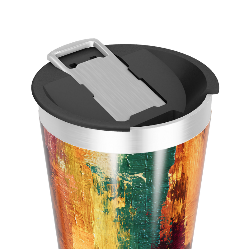 Copo Térmico - Estampa Abstrata Colorida