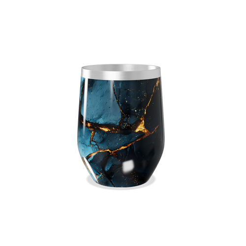 Copo Térmico Slim Azul Marmorizado Inox