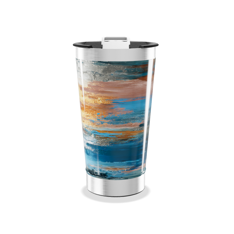 Copo Térmico - Design Abstrato Colorido