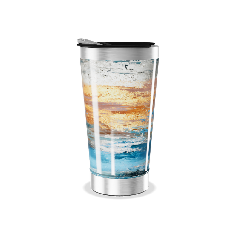 Copo Térmico - Design Abstrato Colorido