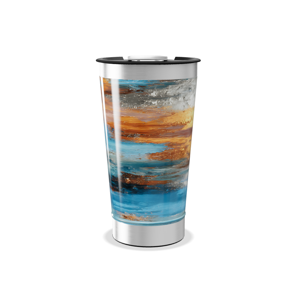 Copo Térmico - Design Abstrato Colorido