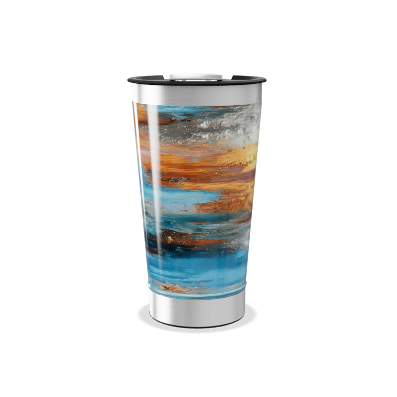 Copo Térmico - Design Abstrato Colorido