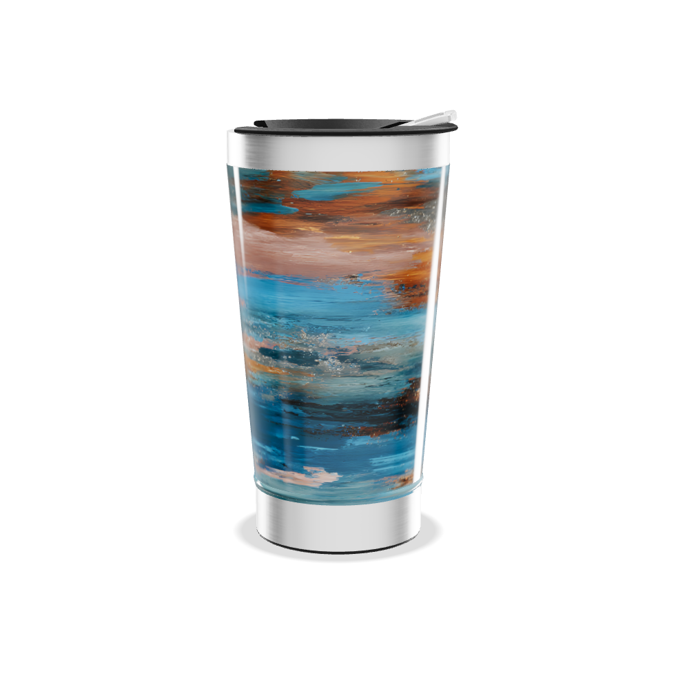 Copo Térmico - Design Abstrato Colorido