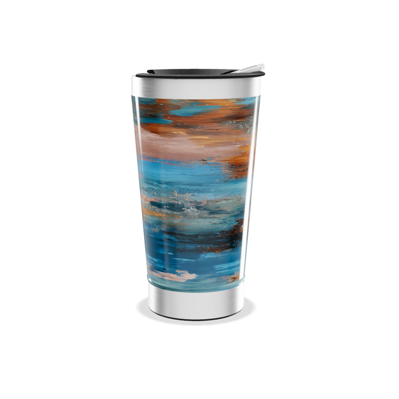 Copo Térmico - Design Abstrato Colorido