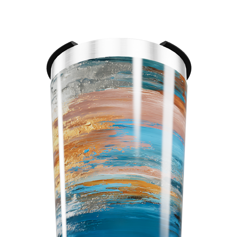 Copo Térmico - Design Abstrato Colorido