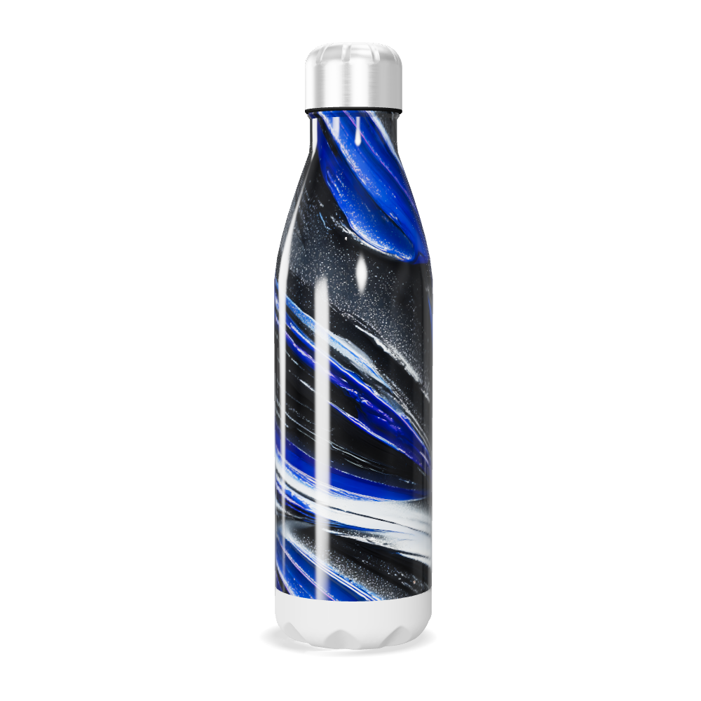 Garrafa Inox Azul Listrada 500ml