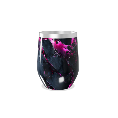 Copo Térmico Slim - Preto com rosa marmorizado